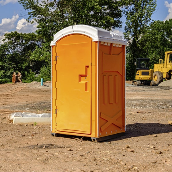 how often are the porta potties cleaned and serviced during a rental period in Clark